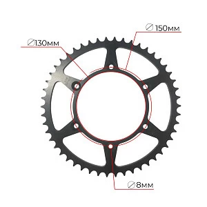 Звезда ведомая стальная SMP-R0251 50T  SM-PARTS (JTR 251 50)